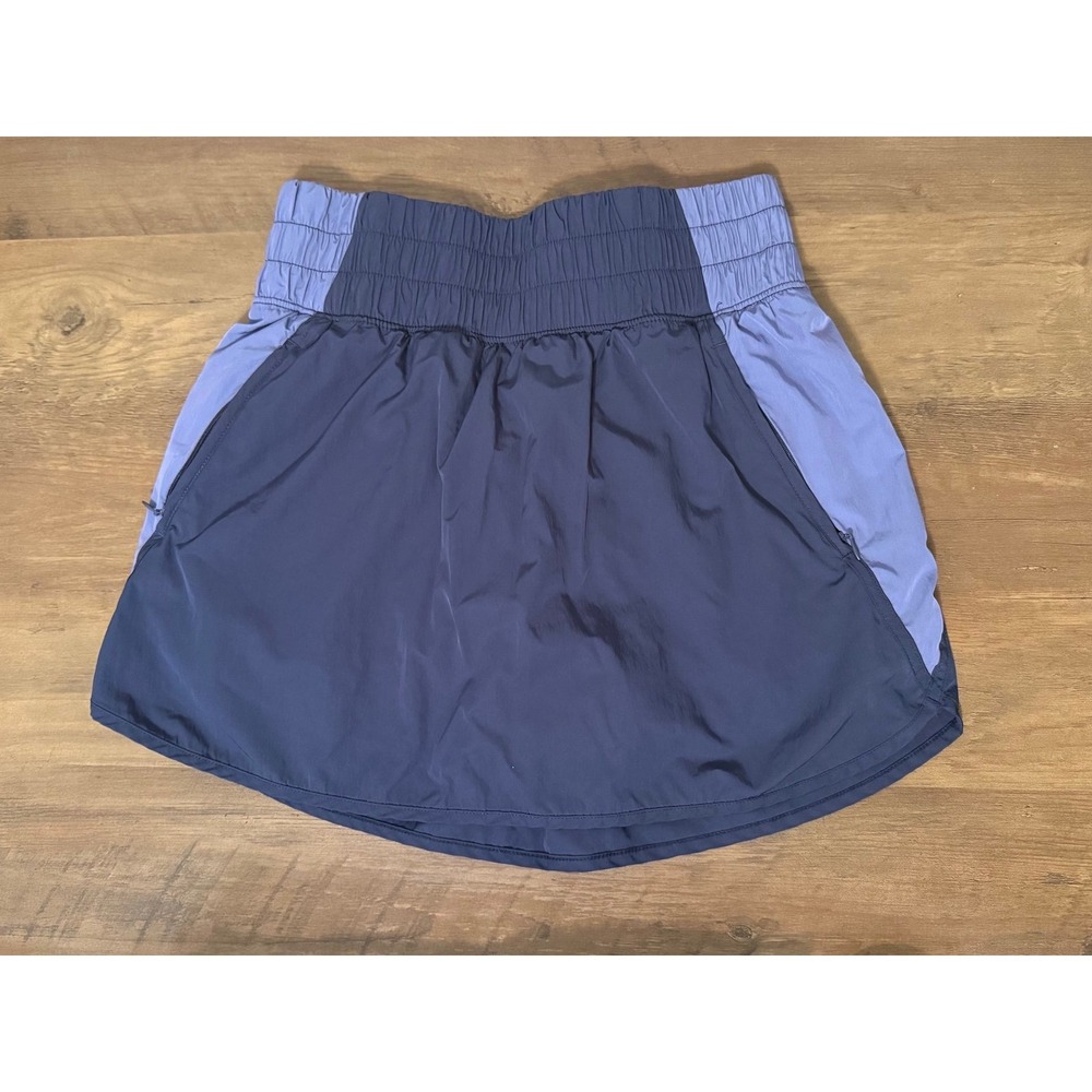 Yogalicious Navy with Periwinkle Side-Panel Athletic Skort